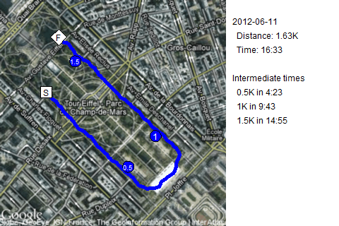 Map of June 11, 2012 run