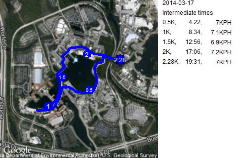 Map of March 17, 2014 run