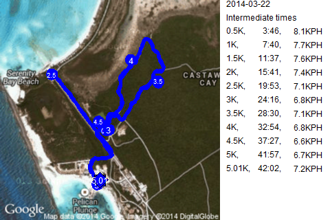Map of March 22, 2014 run