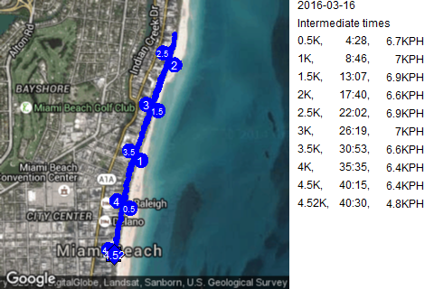 Map of March 16, 2016 run