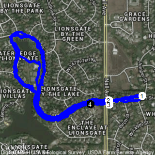 Map of second lake loop