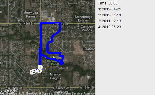 Map of Steeplechase route